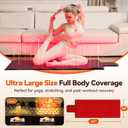 Extra Large Red Light Therapy Mat, High-Density LEDs Full Body Red Light Therapy, 660nm & 850nm Dual Wavelengths, Foldable Red Light Therapy Blanket with Timer, 65" x 20"