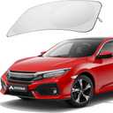 ARANA Car Windshield Sun Shade with UV Reflective, 240T Polyster Front Window Sunshade Keeps Car Interior Cool, Foldable & Retractable Sun Visor Universal Fit for Small Sedan, Mini SUV, Small 59"x29" (1-Piece)