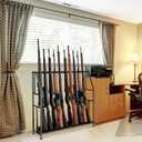 Shinoske Gun Racks, Indoor Gun Rack,Floor Standing Rifle Racks,Gun Display Storage Holder for Home or Garage Storage Organizer,Black