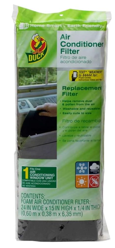 Prime LED Night Light & Duck Brand 1285234 Replacement Air Conditioner Foam Filter , 24-Inch x 15-Inch x 1/4-Inch