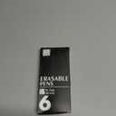 ParKoo Retractable Erasable Gel Pens Clicker, Fine Point, Make Mistake Disappear, Black Ink for Note Taking and Crossword Puzzles, 6-Pack