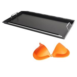 Full Size Griddle for Weber Genesis II 400 Series Nonstick Flat Top Grill Plate Insert with Handles for Weber Genesis II E-410 S-410 E-435 S-435 E-440 S-440 LX E/S-440 Replace for 6789, Size 27x16.9