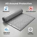 YeakThed Outdoor Sound Barrier Fence 40" X 78", Soundproof Blanket,Sound Blanket,Acoustic Blanket,Noise Barriers for Air Conditioner,Construction Sites, Stadiums and Factories,Light Gray