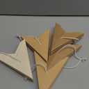 12 Inches 5 PCS Brown Paper Star Lanterns Hanging Khaki Stars Christmas Party Decorations Hanging Beige Lampshade Christmas Wedding Birthday Christmas Home Party Decorations (9 Pointed)