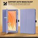 Famavala Folio Case Cover for 10.1"-inch Fire HD 10 Tablet (13th / 11th Generation, 2023/2021 Release), with Auto Wake/Sleep, Compatible with Alcatel/TCL K10 10.1" Tab (Lilac)