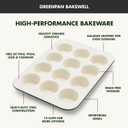 GreenPan Bakewell 12-Cup Muffin Pan, Healthy Ceramic Nonstick Bakeware, PFAS-Free Cupcake Mold, Durable Baking Tray, Versatile Kitchen Essentials, Easy Clean Ovenware, Black