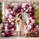 Dusty Purple Pink Balloon Arch Kit Double Stuffed Dark Purple Plum Pastel Pink Lavender Mauve Balloon Garland for Birthday Butterfly Baby Shower Anniversary Wedding Bridal Shower Party Decoration