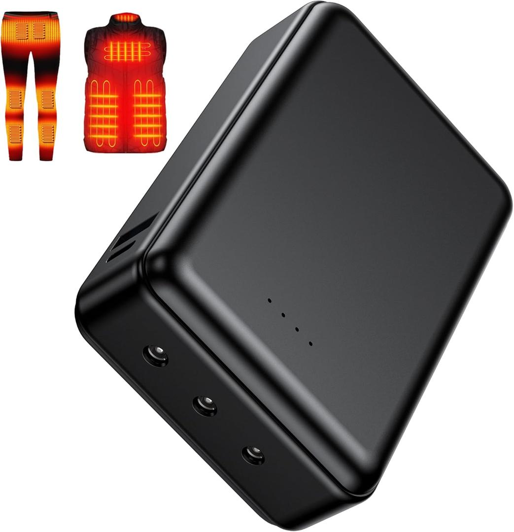 20000mah 7.4V Battery Pack for Heated Vests Jackets Suit for ORORO,Venustas, 5V2A Rechargeable Power Bank for Heated Vests Jackets Hoodies Pants Coat for Men Women Heating Vest