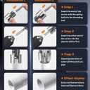 2 x PVC Pipe Threader Threading Tool - Integrated Internal & External Pipe Threading Tool Dual-Function Pipe Threading Cutting Tool for 1/2" & 3/4" PVC/Plastic Pipes for Repair and Irrigation