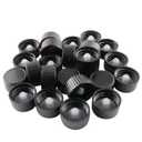 24pcs Black Boston Bottle Cap 20 Tooth Phenolic Bakelite Lid Polycone Caps (ID 20mm, OD 23mm)