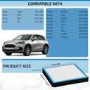 HEPA Cabin Air Filter replacement CF11182 Compatible with Honda Civic 2016-2022,CR-V 2017-2022,CR-Z 2011-2016,FIT 2009-2020,HR-V 2016-2022,Insight 2010-2022,Odyssey2018-2022,Clarity;Acura MDX,RDX,TLX