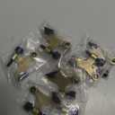 HOMOTEK 8 Pack Hinge Pin Antique Brass Door Stopper, Adjustable Deluxe Heavy Duty Door Stopper 2-1/2"x1-3/4, with Black Rubber Bumper Tips