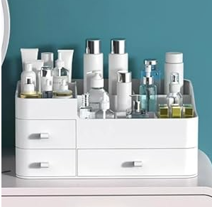 MIUOPUR Perfume Organizer for Men, Perfume Stand, Shelves for Perfumes, Organizador de Perfumes, Dresser Organizer Countertop, Mens Bedroom Essentials, Gifts for Men (Large, Black)