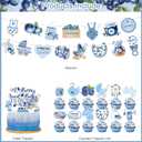 Berry Baby Shower Decorations, A Berry Sweet Baby Is on The Way Decoration Blueberry Backdrop Banner Background Prop Cake Cupcake Topper Balloon for Fruit Berry Sweet Baby Shower Decoration