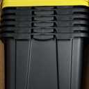 CX BLACK & YELLOW, 5-Gallon Heavy Duty Bucket Tough Storage Container & Snap-Tight Lid, (14.9"H x 12"W x 13"D), Weather-Resistant Design and Stackable Organization Tote [6 Pack]