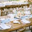 10 Pack Light Blue Cheesecloth Table Runner 17x108 Inch Semi Sheer Boho Rustic Gauze Cheese Cloth Table Runners for Wedding Party Birthday Baby Shower Home Décor
