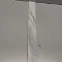 Daltile Perpetuo 3" x 24" Marble Look Porcelain Floor Bullnose Trim in Polished Brilliant White | (Sold by The Piece)