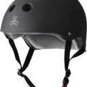 Triple Eight Certified Sweatsaver Helmet for Skateboarding, BMX, Roller Derby, Roller Skating, Inline Skating, Scooter and Bike (Small/Medium, Black Matte)