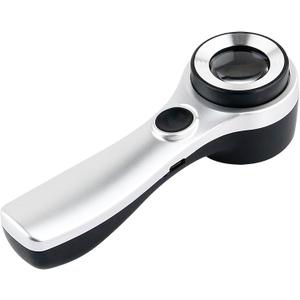 Handheld 10X Magnifier Loupe Optical Glass Magnifying Glass with Light Scale Magnifying Jewelry Loupe with Measure Scale