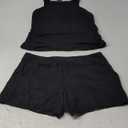 Tankini Swimsuits with Shorts - Two Piece Tummy Control Bathing Suits High Neck Swimwear with Two Side Pockets, XXL