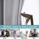 RYB HOME Blackout Curtains, Room Divider Curtains for Bedroom, Full Shade Privacy Drapes for Window Decor,Ceiling to Floor Wall Panels for Room Patitions, W60 x L84 inches, Sliver Grey, 1 Pc