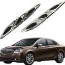 2PCS Chrome Front Hood Engine Vent Grille Molding Trim Left & Right Compatible with Buick Verano 2012 2013 2014 2015 2016, Intake Scoop Turbo Bonnet Vent Hood Air Vent Trim Cover,OE 20811309 20811310