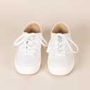 Amazon Essentials Womens Comfortable Lace Up Sneakers (10.5, White)