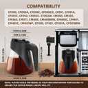 Upgraded Glass Coffee Carafe Replacement Parts, 12 Cup Coffee Pot Compatible with Ninja Coffee Maker Models CF090, CF091, CF092, CM300, CM305, CM360, CM400, CFP Series