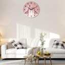 SPUNKER Clock for Bedroom,Pink High Heel Shoes Wall Clocks,Butterfly Battery Operated Wall Clock Silent Non-Ticking Decorative for Home Kitchen Bathroom Living Room Bedroom Office 10 Inch