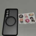 TOCOL for Samsung Galaxy S25 Case, Upgraded Full Camera Protection, Compatible with Magsafe, Drop Protection Slim Magnetic Matte Back Cover for Galaxy S25 6.2Inch (Black)