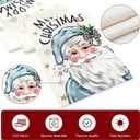2 x Artscope Merry Christmas Santa Claus Table Runner, Xmas Winter Snowflakes Holiday Kitchen Dining Table Decoration for Christmas Home Party Decor 13x36 Inch-Blue