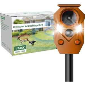 Solar Ultrasonic Animal Repellent Outdoor-Orange