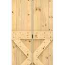 38 in. x 84 in. Mini X Series Unfinished DIY Wood Bi-Fold Barn Door with Sliding Hardware Kit