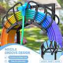 Garden Hose Holder for Outside, Heavy Duty Water Hose Holder Holds 160-Feet Hose, Stable Detachable Hose Stand Storage Hanger Rack for Yard Lawn Farm