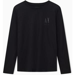 Armani Exchange Women's Icon Logo Long Sleeve Tee (Black)