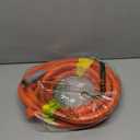 SPECILITE Garden Water Hose 15 ft x 5/8 in, Heavy Duty Leader Pipe Extension, Flexible, Lightweight Kink-less,Hybrid Rubber, with 3/4" Brass Fittings, Orange