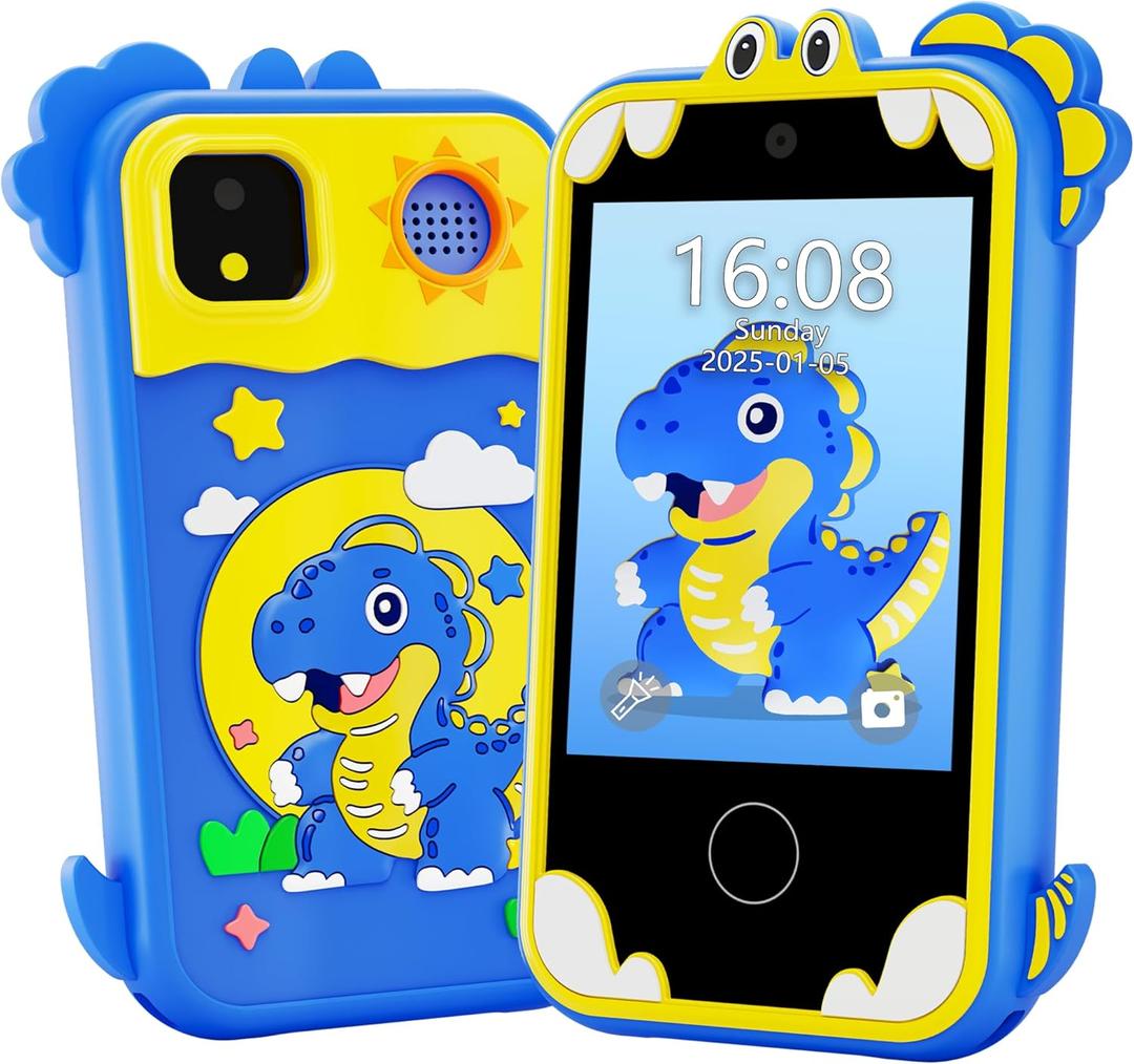 Kids Phone for Girl Toys, Christmas Birthday Gifts for Age 3-10 Year Old Girls Boys Toys, Kids Toddler Smart Phone, Detective Educational Learning Toys with 2.8" Touchscreen, Music Video Game (Blue)