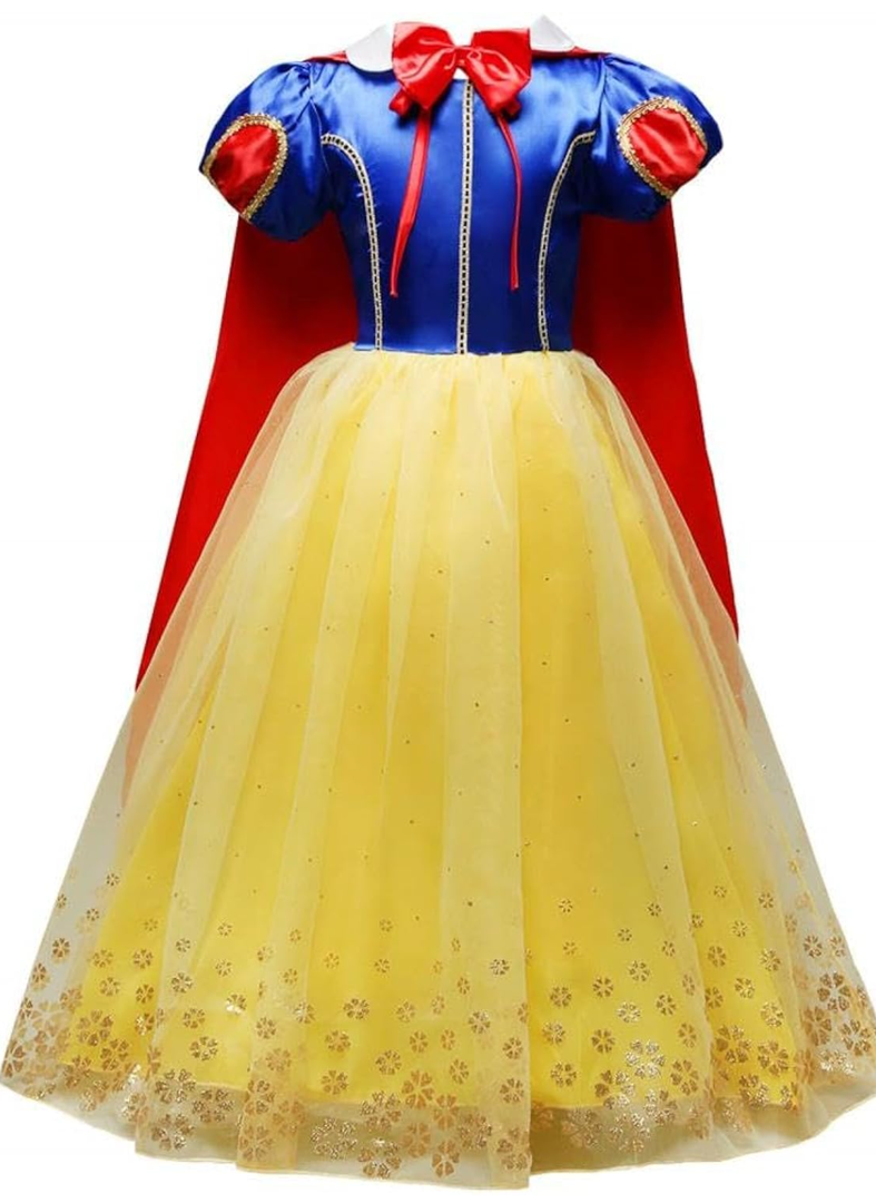 Dressy Daisy Girls Princess Snow Costume Grand Fancy Dress Up Halloween Party Outfit Set Size Toddler Kids 110