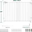 Mumeasy 30" Tall Baby Gate for Stairs & Doorways, No Bottom Bar Dog Gate