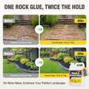 Rock and Mulch Glue for Landscaping - 128 fl oz Fast Dry Mulch Glue