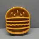 ZippyPaws Happy Bowl - Slow Feeder Dog & Puppy Bowl, Interactive Puzzle Feeder for Small, Medium, & Large Dogs, Up to 10x Slower Eating, Non Slip Base, Holds 4 Cups - Hamburger