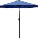 Sunnyglade 9' Patio Umbrella Outdoor Table Umbrella with 8 Sturdy Ribs (Navy Blue)