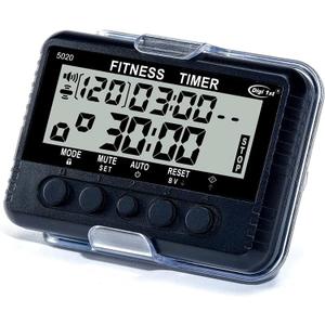 T-5020 Fitness Interval Timer, Multi-Functional Training Timer with Pacer Black