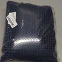 Barossa Design Extra Long Waffle Weave Shower Curtain 71" W x 84" H - Hotel Luxury Spa, 230 GSM Heavy Weighted Fabric, Water Repellent, Navy Blue, 71x84
