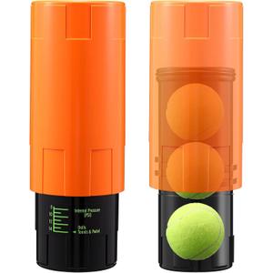 Soulchen Tennis Ball Pressurizer - Tennis Ball Storage Canister Holds 3 Balls Under 14 Psi Pressure, Reusable Stuff for Bounce Retention, Lightweight & Durable