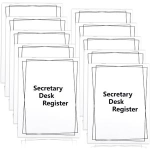 10 Pieces Checkbook Transaction Register 6.4 * 8.25inch Secretary Deskbook Check Register Check Desk Registers Executive Business Deskbook for Office