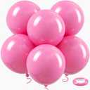 18 Inch Pink Large Balloons - 35Pcs Thick Pink Big Round Latex Party Balloons for Galentine's Day Valentine's Day Birthday Anniversary Baby Shower Wedding Engagement Themed Party Decorations