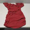 Women's Off Shoulder Bodycon Mini Dress Elegant Long Sleeve Ruched & Ribbed Tight Fit Clubwear for Cocktail Party,Date Night S-M