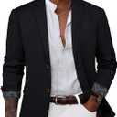 GRACE KARIN Mens Blazer Sport Coats Casual Lightweight 2 Button Sports Coat and Blazers Suit Jacket (Black, M)