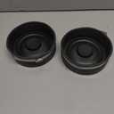 RULLINE 2PCS 5" Flexible PVC Cap with Stainless Steel Clamps Sewer Cleanout Cap Black PVC Pipe Cap